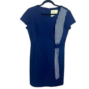 Vintage look Myrtlewood dress navy classy look size large (D1)